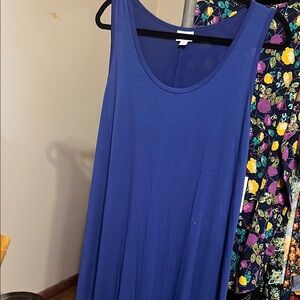 LuLaRoe Dani 2XL NWT Royal Blue Sleeveless maxi Length sundress